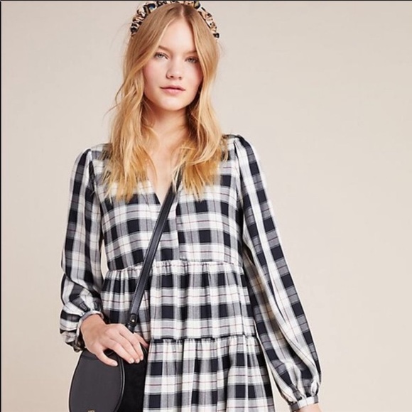 Amber Plaid Tiered Tunic - Picture 3 of 5